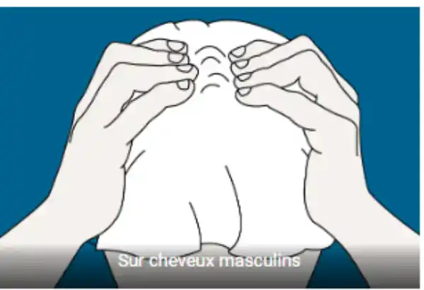 Massage cuir chevelu avec serviette chaude