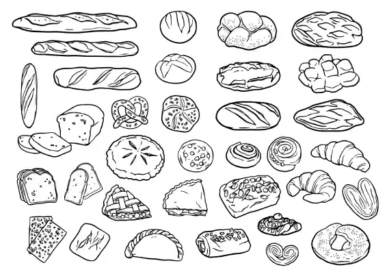 Illustration aliments contenant du gluten - Freepik