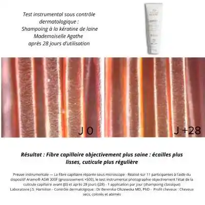 Test instrumental shampoing Kératine Mlle Agathe-UnivHair